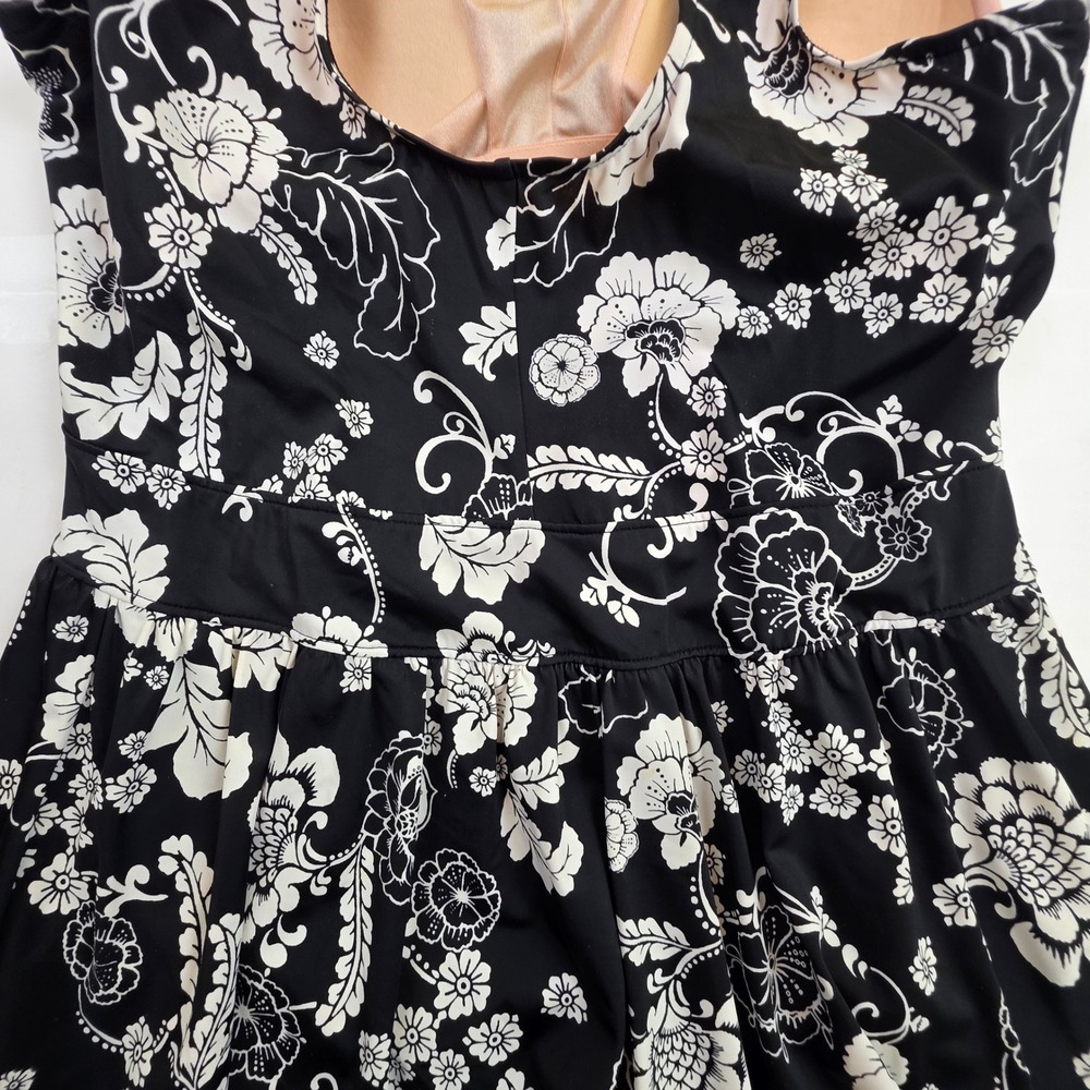 Azul Swim Dress Womens 22W Black White Floral Modest Romantic Vintage Versatile - Picture 14 of 15